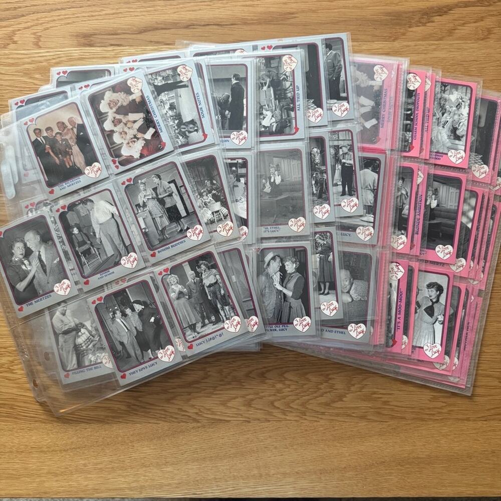 Vintage I Love Lucy Trading Cards Set Excellent Condition in Protective Sleeves